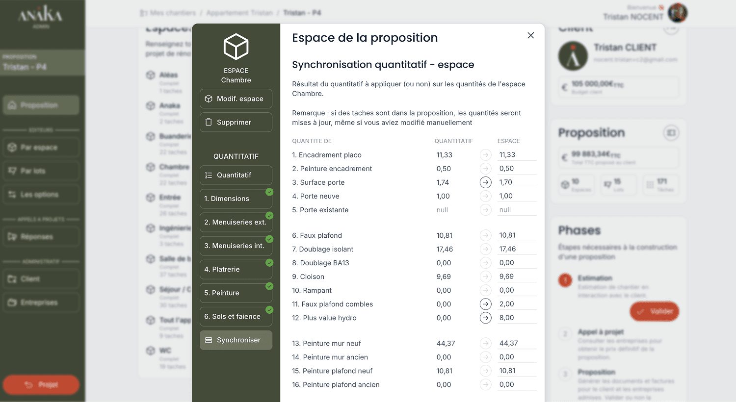 Concevoir et chiffrer un chantier 4× plus vite — vue 1