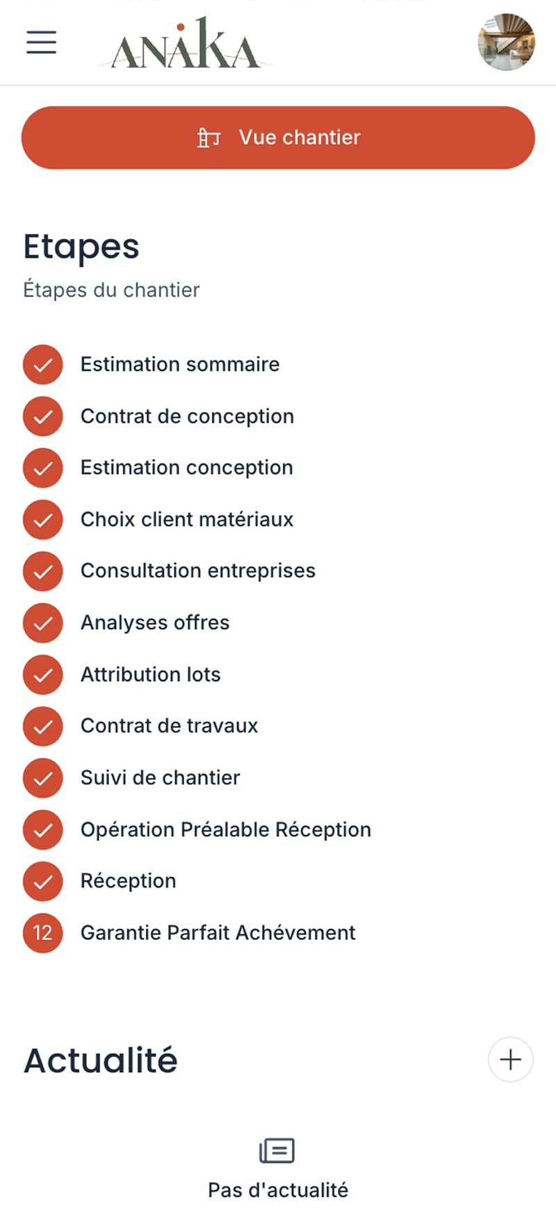 Orchestrer un chantier de la conception à la livraison — vue mobile 6